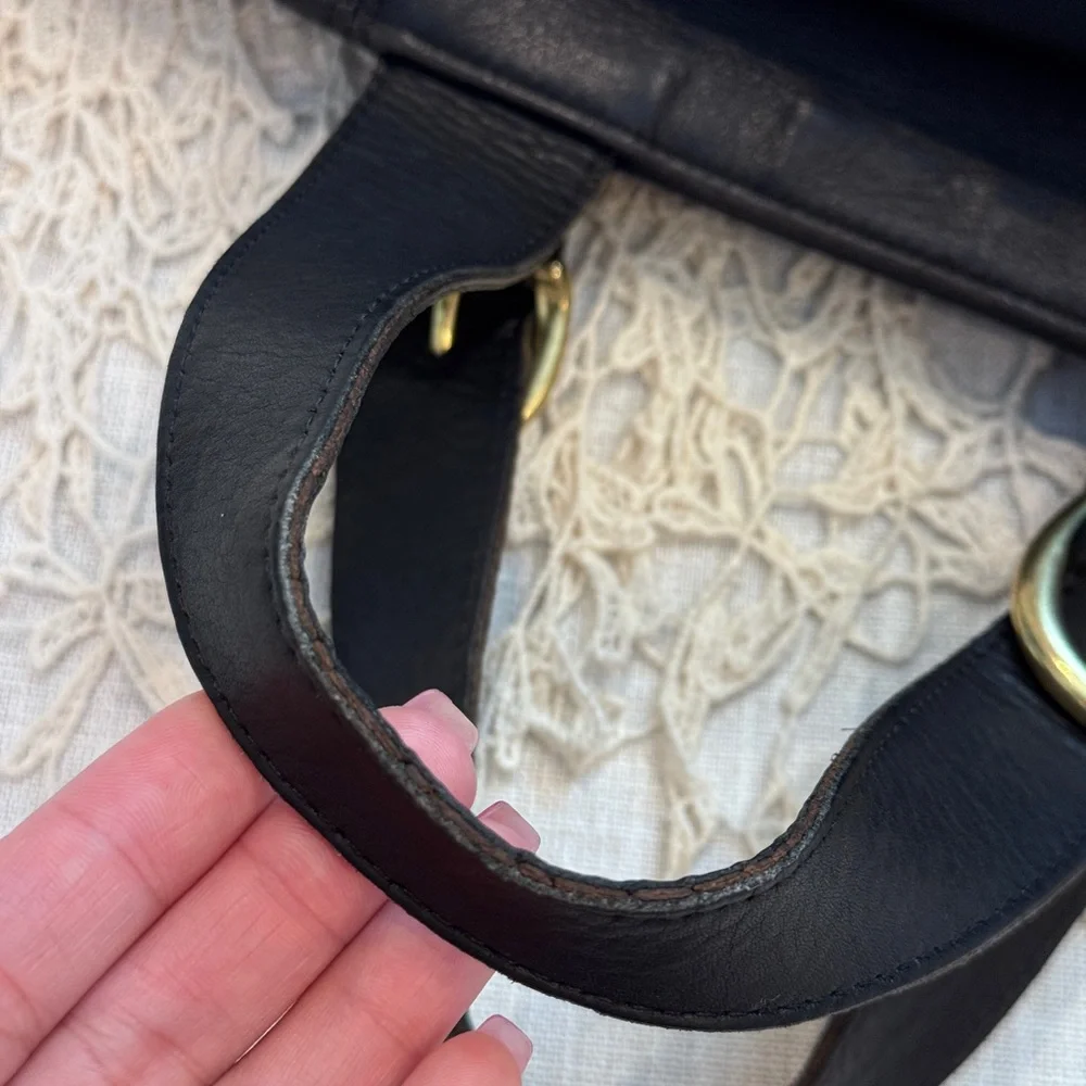 Vintage Coach‎ Waverly 4133 Soft Black Leather Handbag Purse Original Hangtag